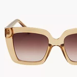 Fossil Gold Square Cat Eye Sunglasses